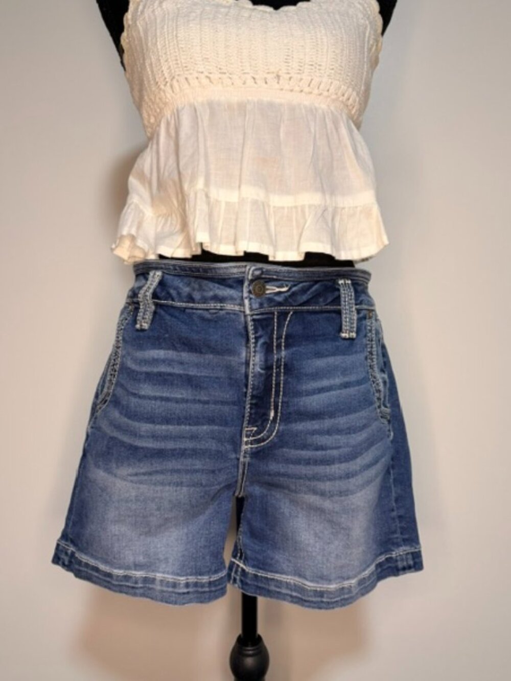 Miss Me Women's High Rise Trouser Shorts